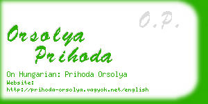 orsolya prihoda business card